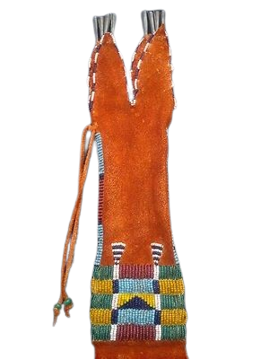 Native American Suede Hide Handmade Beaded Pipe Bag PWPB1460