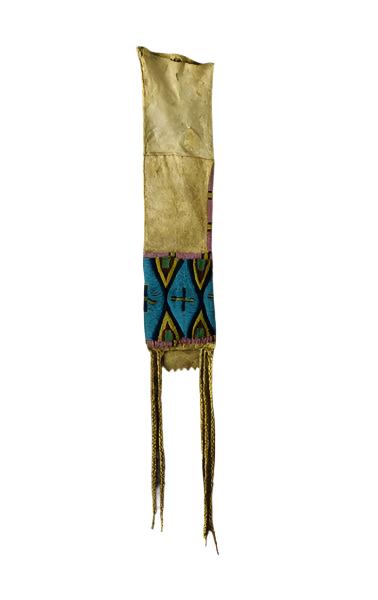 Native American Suede Hide Handmade Beaded Pipe Bag PWPB1540