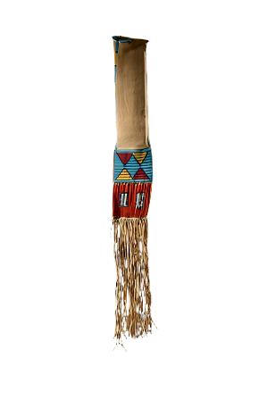 Native American Suede Hide Handmade Beaded Pipe Bag PWPB1550