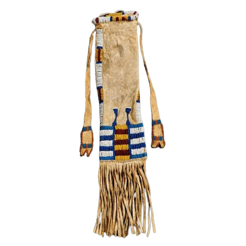 Native American Suede Hide Handmade Beaded Pipe Bag PWPB1570