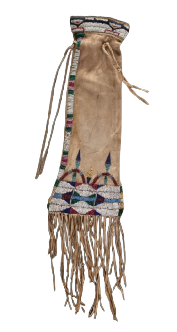 Native American Suede Hide Handmade Beaded Pipe Bag PWPB1620