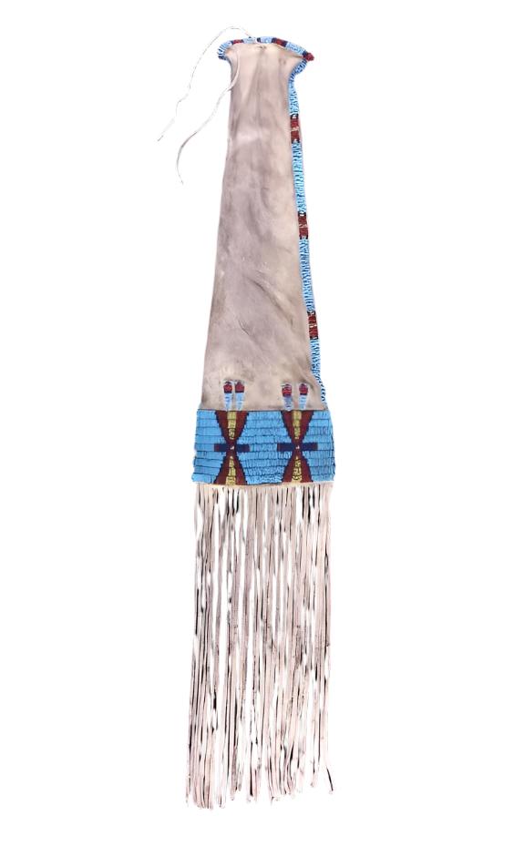 Native American Suede Hide Handmade Beaded Pipe Bag PWPB1640