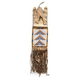 Native American Suede Hide Handmade Beaded Pipe Bag PWPB1690