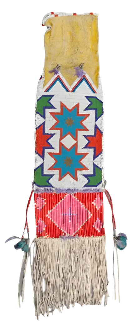 Native American Suede Hide Handmade Beaded Pipe Bag PWPB1710