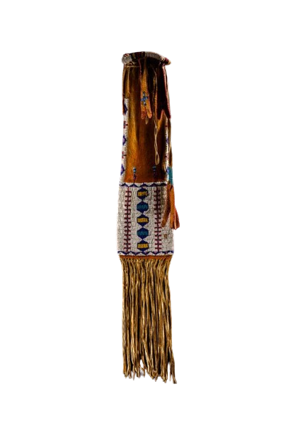 Native American Suede Hide Handmade Beaded Pipe Bag PWPB1760