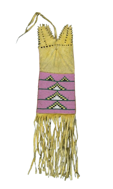 Native American Suede Hide Handmade Beaded Pipe Bag PWPB1780