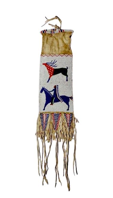Native American Suede Hide Handmade Beaded Pipe Bag PWPB1840