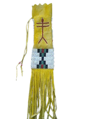 Native American Suede Hide Handmade Beaded Pipe Bag PWPB1870