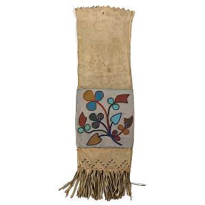 Native American Suede Hide Handmade Beaded Pipe Bag PWPB1880