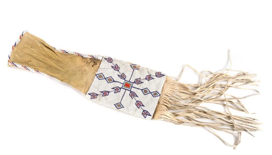 Native American Suede Hide Handmade Beaded Pipe Bag PWPB1890