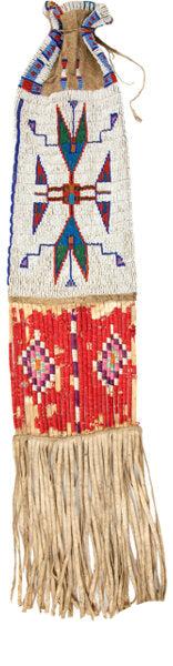 Native American Suede Hide Handmade Beaded Pipe Bag PWPB2240