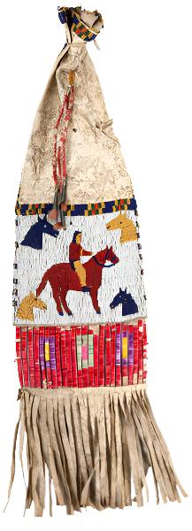 Native American Suede Hide Handmade Beaded Pipe Bag PWPB2330