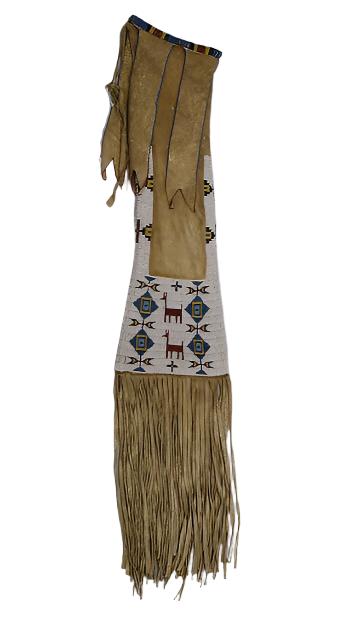 Native American Suede Hide Handmade Beaded Pipe Bag PWPB2350