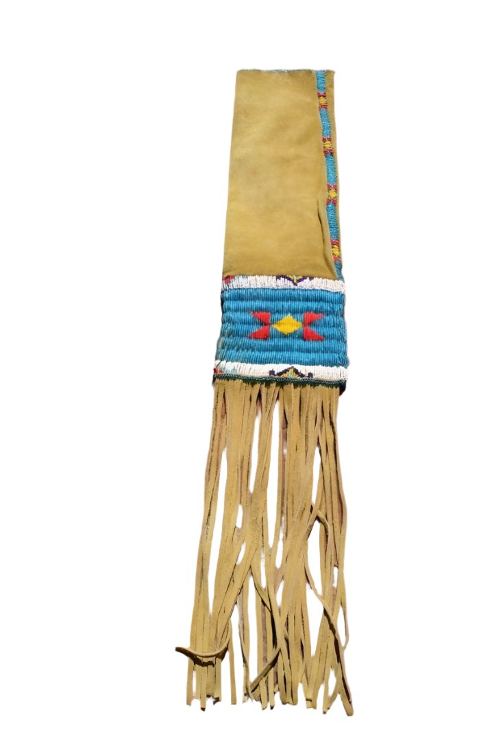 Native American Suede Hide Handmade Beaded Pipe Bag PWPB2360