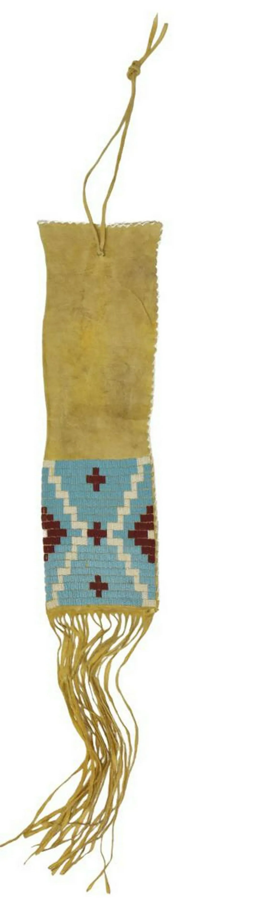 Native American Suede Hide Handmade Beaded Pipe Bag PWPB2460