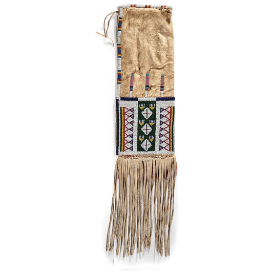 Native American Suede Hide Handmade Beaded Pipe Bag PWPB2480