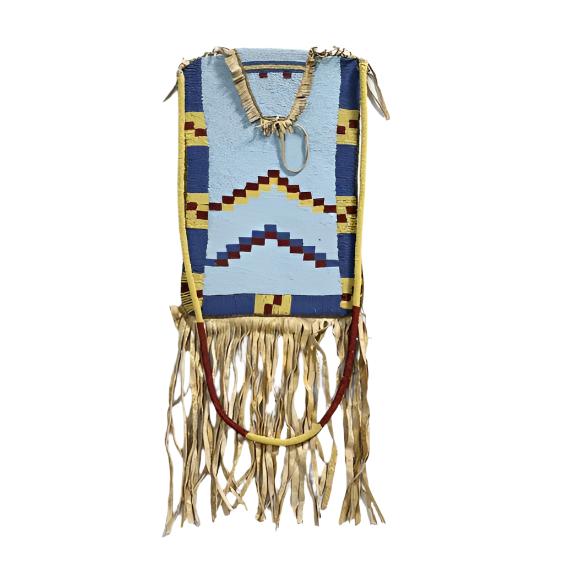 Native American Suede Hide Handmade Beaded Pipe Bag PWPB2620